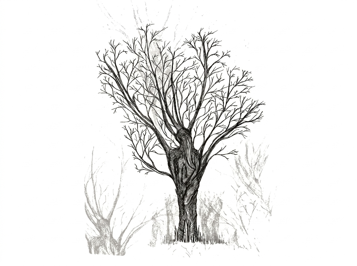 Tree roots and branches illustration